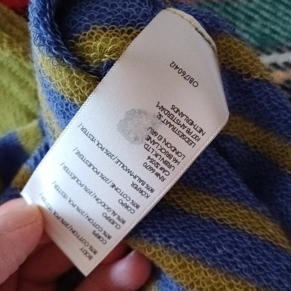 🔥🔥🔥We the Free Main Squeeze purple & green stripe sweater sweatshirt M Boho - Picture 11 of 12